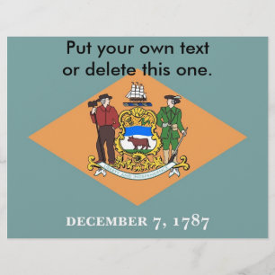 Folletos con la bandera de Delaware, EE. UU.
