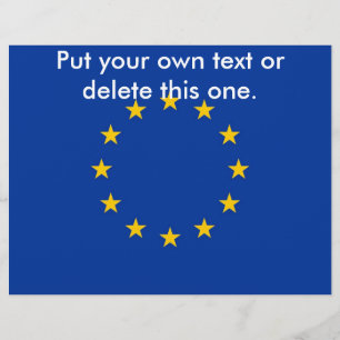 Folletos con la bandera de la Unión Europea