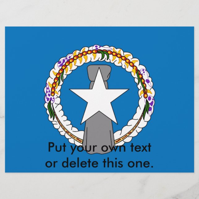 Folletos con la bandera de las Islas Marianas del  (Frente)