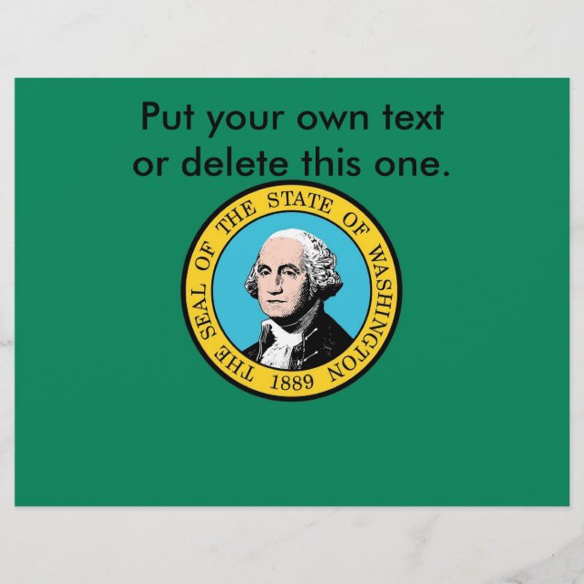 Folletos con la bandera de Washington, EE. UU. (Frente)