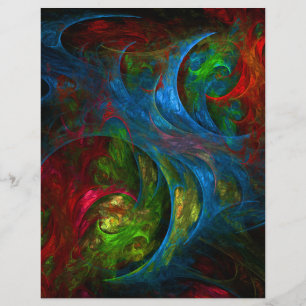 Folletos de arte abstracto Genesis Blue