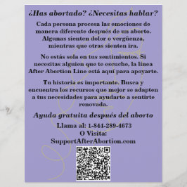 Folletos de ayuda al embarazo en español/Atención
