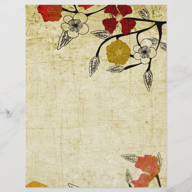 Folletos de flores vintage (Frente)