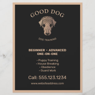 Folletos de formación de adiestrador de perros