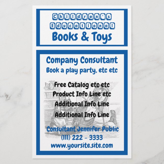 Folletos de Negocio de Productos Infantiles (Frente)