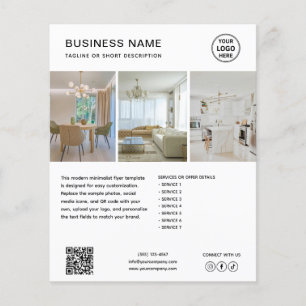 Folletos de negocios de marketing blanco minimalis