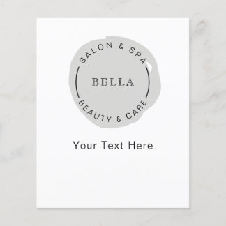 Folletos de Negocios de Salón y Spa Minimalista Mo
