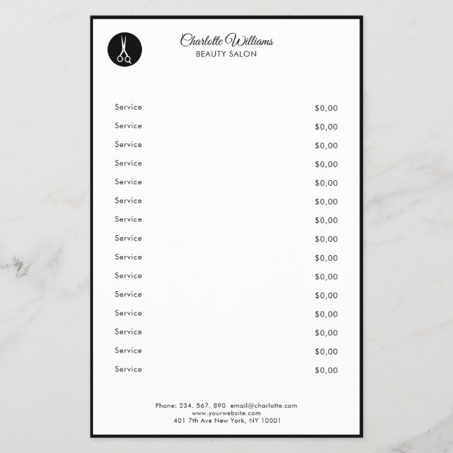 Folletos de peluquería (Frente)