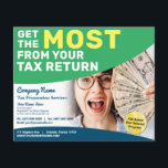 Folletos de reembolso de preparación de impuestos<br><div class="desc">Estas plantillas de folletos de reembolso de preparación de impuestos personalizables y llamativos son ideales para pequeñas empresas de preparación de impuestos y contabilidad.</div>