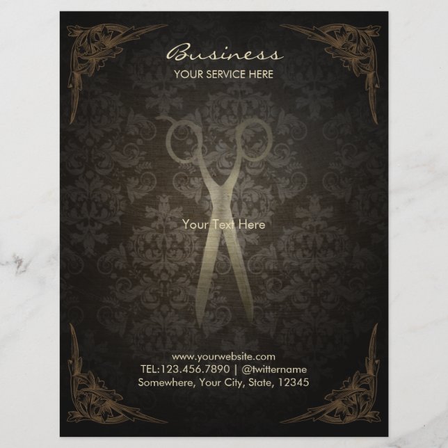 Folletos del Salón del Pelo de Damasco con Enfrent (Frente)