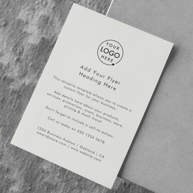 Folletos Personalizados | Logotipo Moderno de Empr (Create your own unique flyer design with this easy to use template)