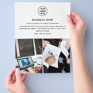 Folletos profesionales de negocios con logotipos m