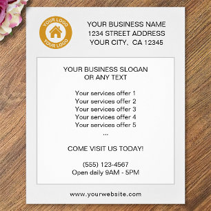 Folletos promocionales con texto de logotipo de ne
