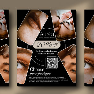 Folletos promocionales de belleza de foto moderna