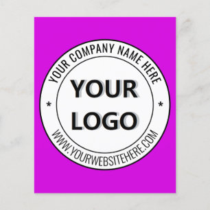 Folletos promocionales de texto de logo de marca