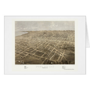 Fond Du Lac, mapa panorámico de los WI - 1867