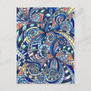 Fondo abstracto de la floral de postales