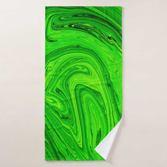 Fondo abstracto de pintura al óleo verde. Grado de (Toalla de baño)