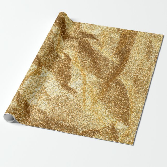 Fondo abstracto de textura de papel arrugado de or (Desenrollado)