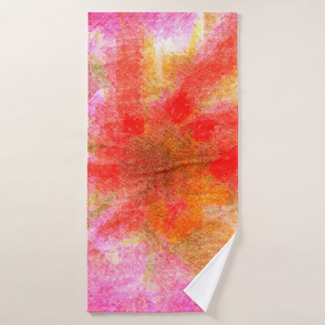 Fondo abstracto digital con pegado de pinceles (Toalla de baño)