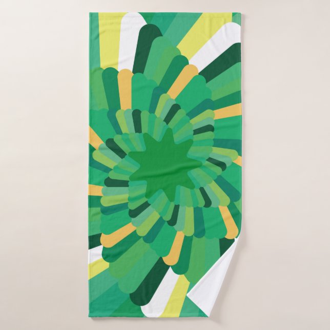Fondo abstracto Espiral de Gradación Geométrica (Toalla de baño)