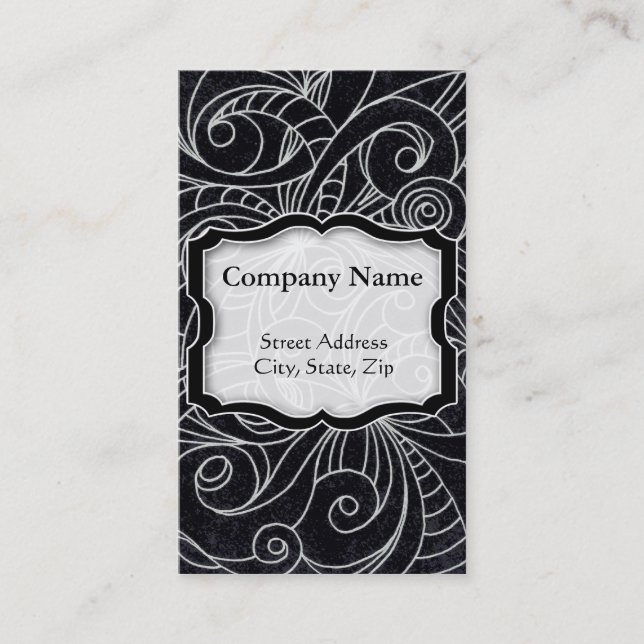 Fondo abstracto floral de la tarjeta de visita (Anverso)