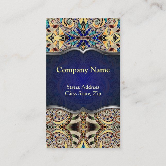 Fondo abstracto floral de la tarjeta de visita (Anverso)