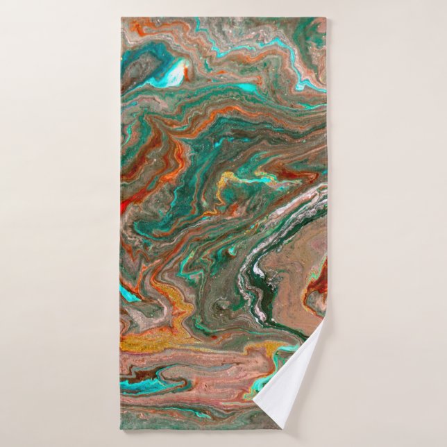 Fondo acrílico abstracto de mármol. Marbling artwo (Toalla de baño)