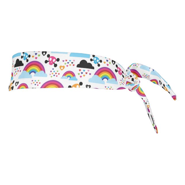 Fondo adolescente del cráneo del arco iris del emo (Girar 90)