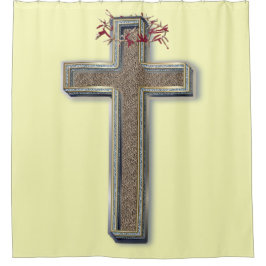 Fondo amarillo de la cortina de ducha