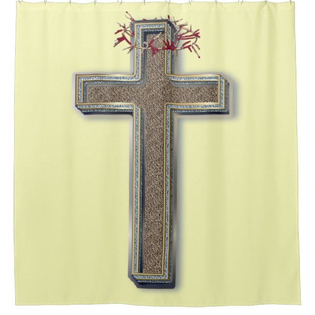 Fondo amarillo de la cortina de ducha (Anverso)