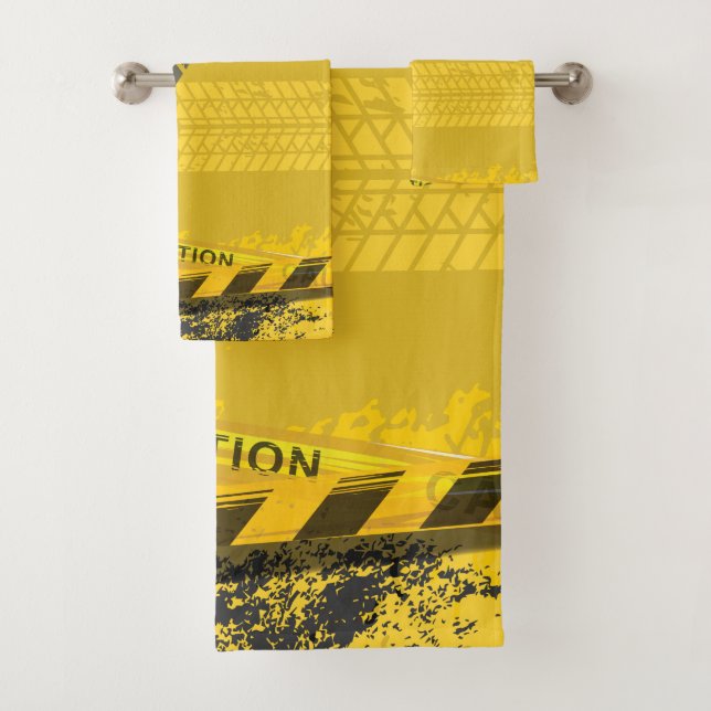 Fondo amarillo de seguimiento de pista de neumátic (In situ)
