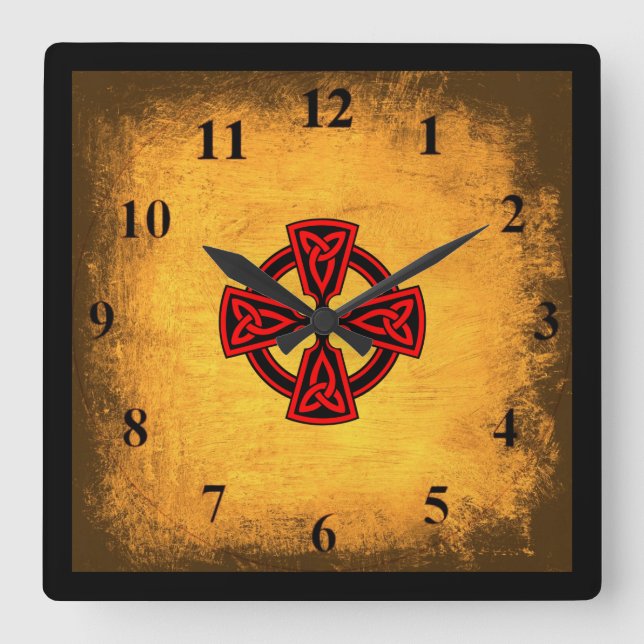 Fondo antiguo Reloj de pared de la Cruz Celta Roja (Anverso)