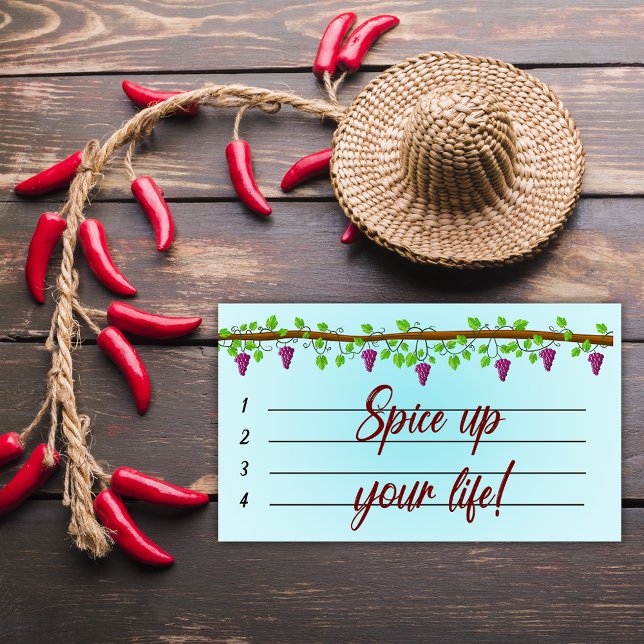 Fondo azul con viñedos 10" x 6" notas posteriores (Subido por el creador)