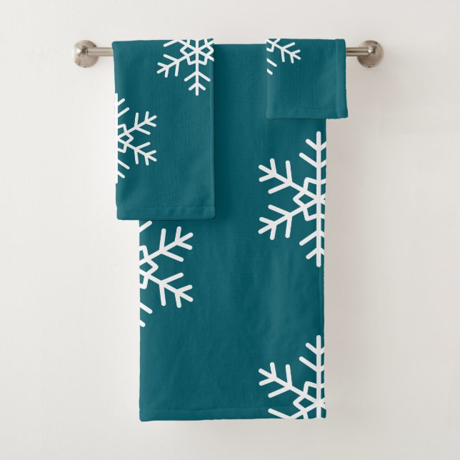 Fondo azul de la marina moderna con copo de nieve (In situ)