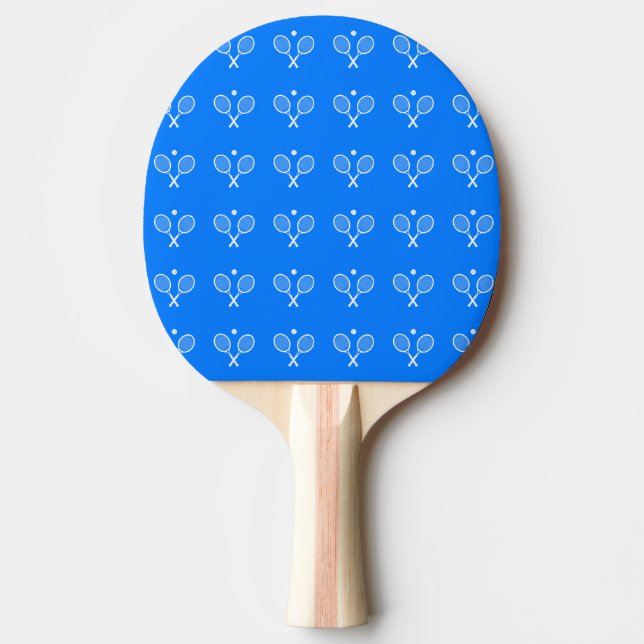 Fondo azul de raquetas de tenis (Anverso)