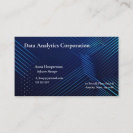 Fondo azul oscuro con líneas Tarjeta de visita