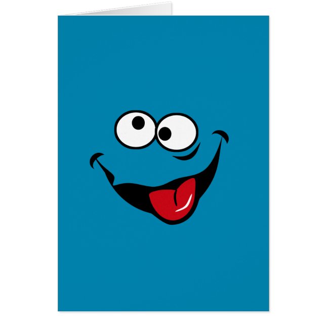 Fondo azul personalizado de cara divertida (Frente)