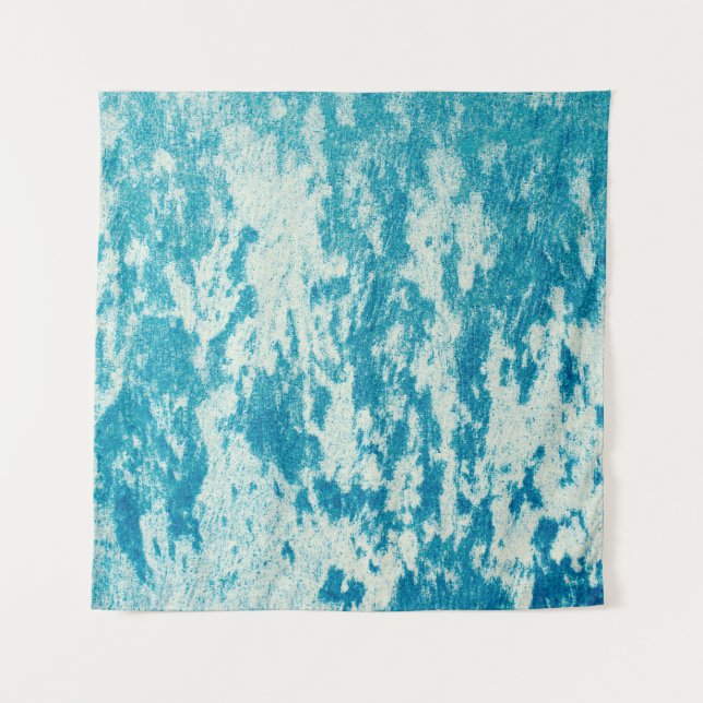 Fondo azul texturado hecho de tela densa. Con (Anverso)
