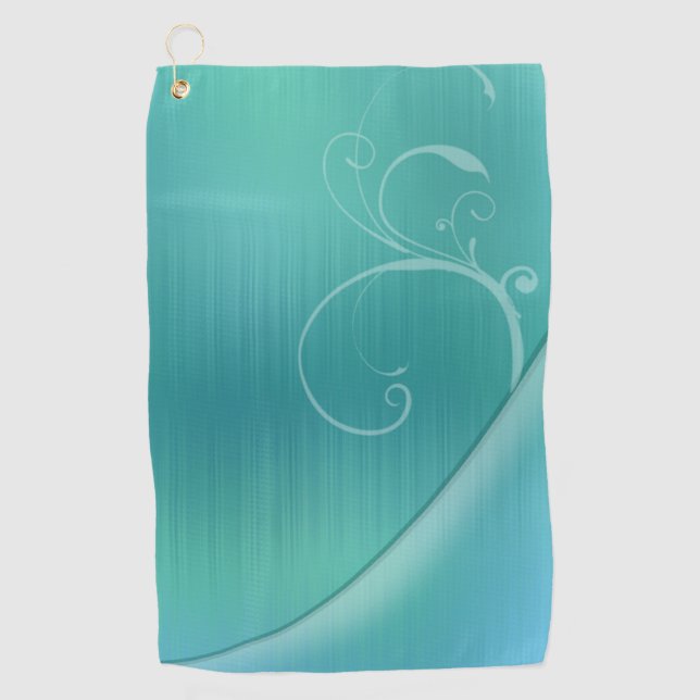 Fondo azul y blanco Toallas de golf (Anverso)