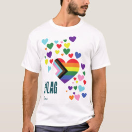 Fondo blanco de la camiseta del Orgullo Gay
