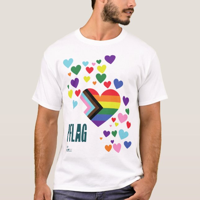 Fondo blanco de la camiseta del Orgullo Gay (Anverso)