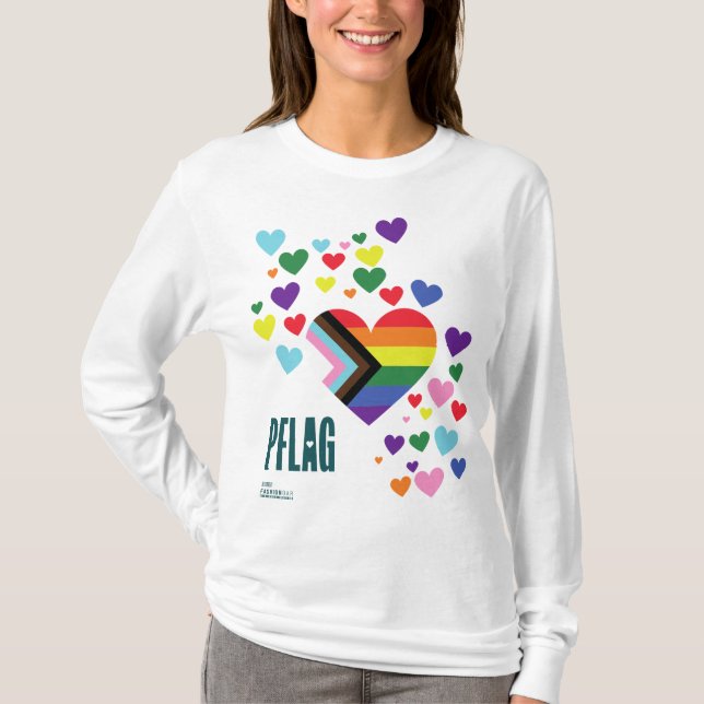 Fondo blanco de la camiseta del Orgullo Gay (Anverso)