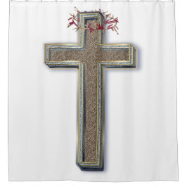 Fondo blanco de la cortina de ducha