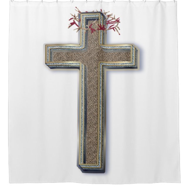 Fondo blanco de la cortina de ducha (Anverso)