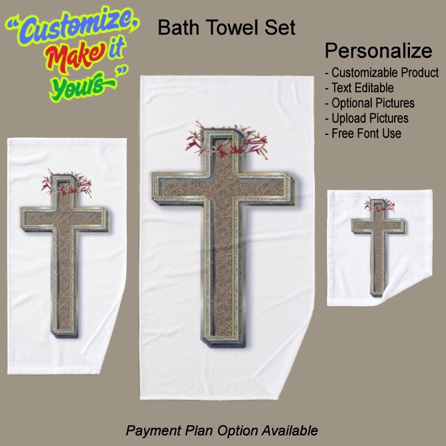 Fondo blanco de la toalla de baño cruzada (Cross Bathroom Towel Set Featuring a White Background.)