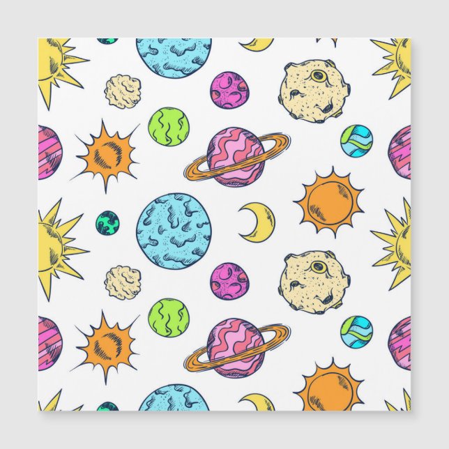 Fondo cósmico de Doodles espaciales (Anverso)