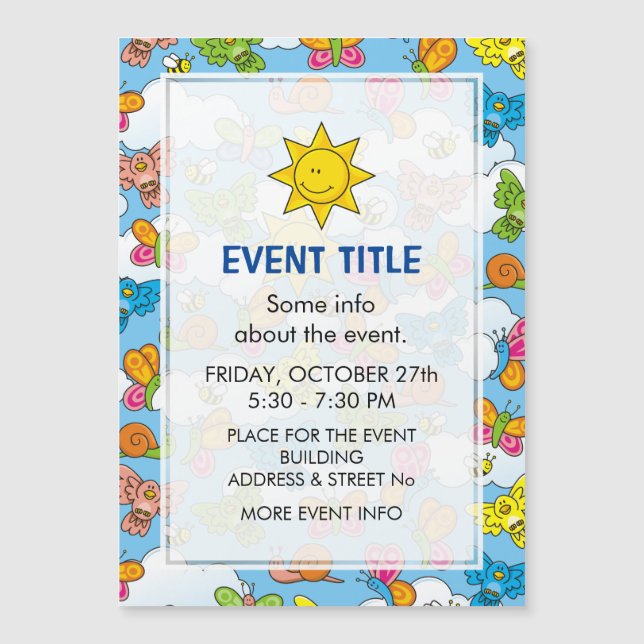 Fondo de animales para bebés (Anverso)