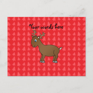 Fondo de árbol de navidad rojo de reno mate