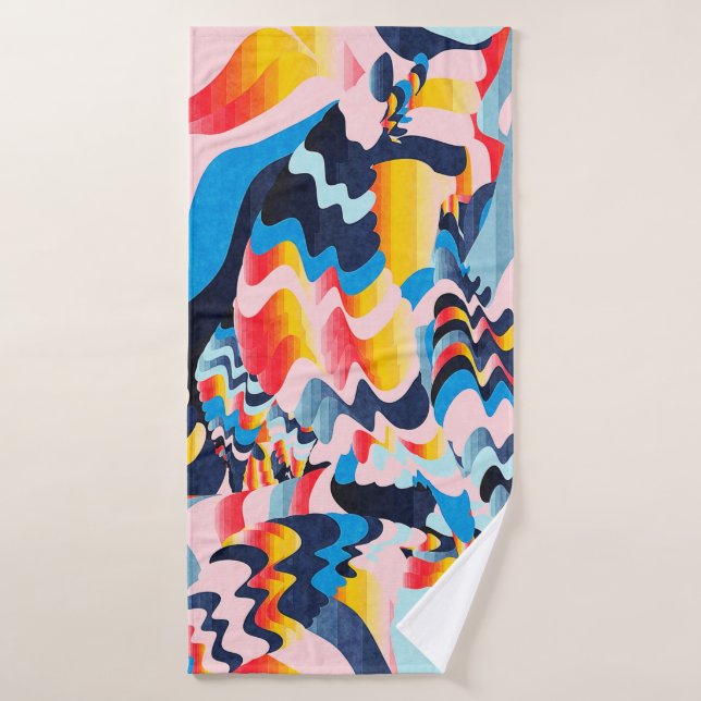 fondo de arte de brillo digital (Toalla de baño)